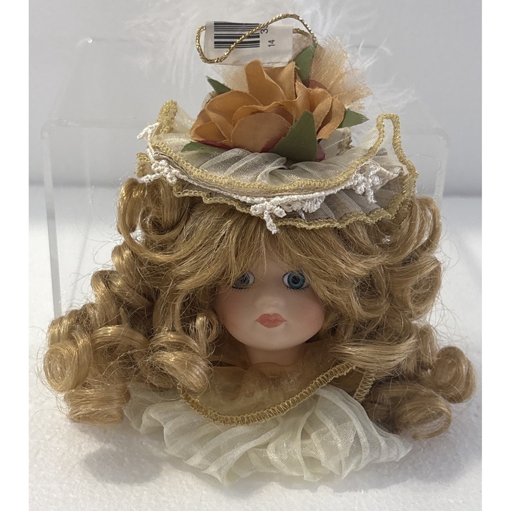 Deedee International Vintage Victorian, 1990's Porcelain Doll Head Ornament